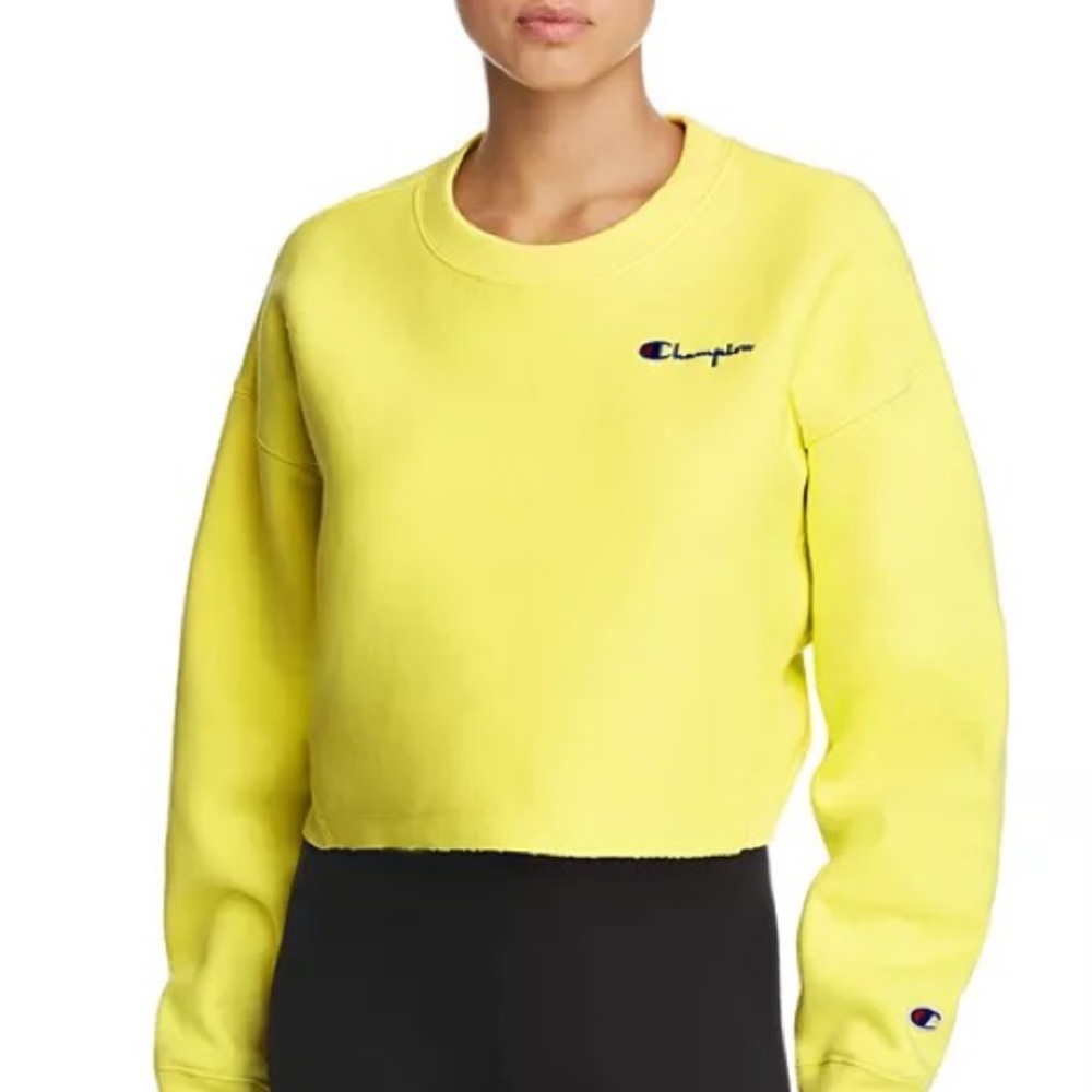 Champion Yellow Cropped Crewneck